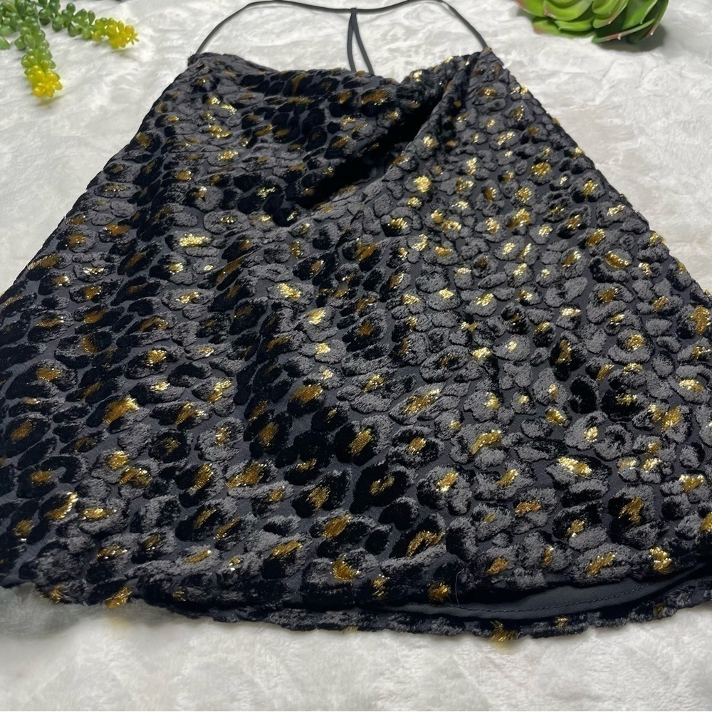 Intermix Gillian Velvet Devore Leopard Print Blac… - image 8